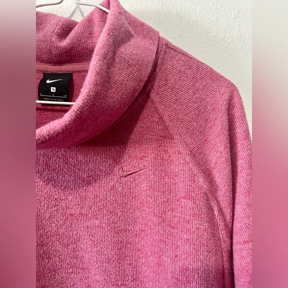 Nike Pink Cowl Neck Pull-Over Sweater - Small